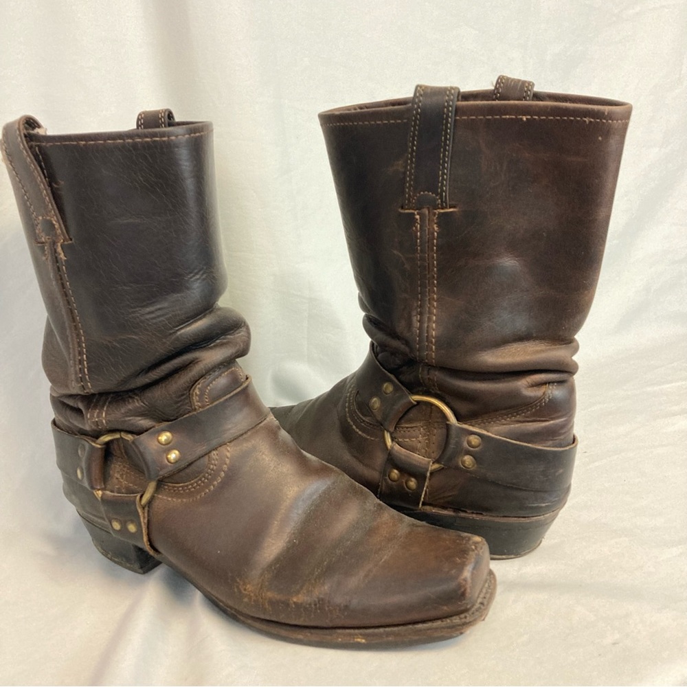 Frye Harness Boot Dark Brown